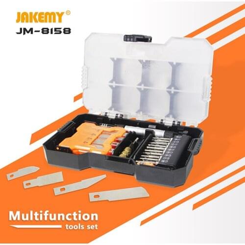 JAKEMY JM-8158 34 in1 Multifunctional Precision screwdriver tools carving knife kit DIY repair tool set for phone computer watch