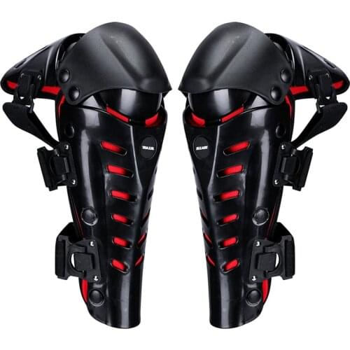 Motorcycle Anti-fall Riding Knee Pads PE Shell Inner EVA Cushion Wear Resistant Shock Absorbing Breathable Protective Legs