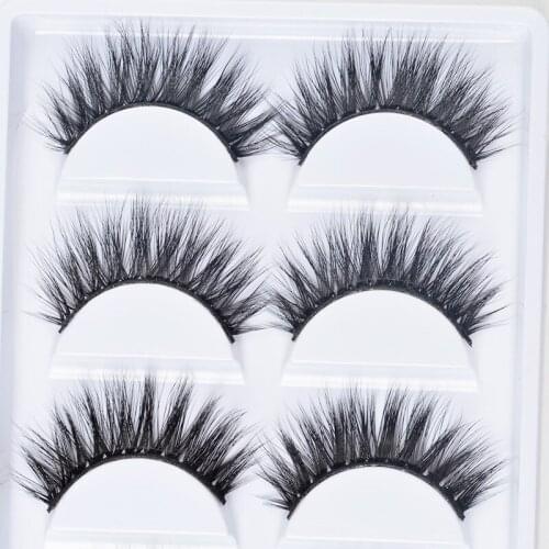 NEW 5 pairs Mink Eyelashes 3D False lashes Thick Crisscross Makeup Eyelash Extension Natural Volume Soft Fake Eye Lashes