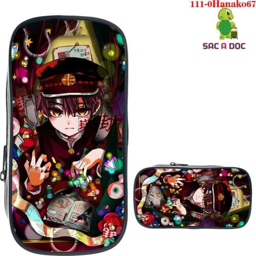 Pencil Cases Large Capacity Kawaii Girls Cosmetic Bag Japanese Toilet-Bound Hanako-kun Stationery Bag All for School Pouch Cute