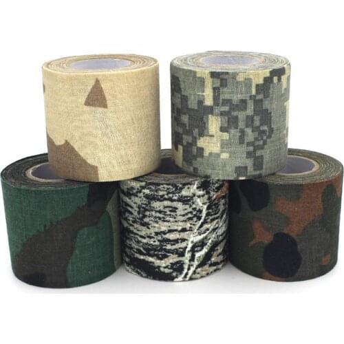 1 Roll 4.5*500cm Camouflage Bandage First Aid Kit Self-adhesive Sports Body Gauze Vet Tape Security Protection First Aid Tool