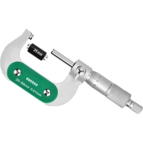 Professional Range 25-50mm Accuracy 0.01mm High Accuracy Outside Micrometer Carbide Gauge Meter Measuring Caliper Micrometer