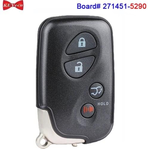 KEYECU for Lexus RX350 RX450 RX450h CT200h Smart Keyless Remote Key Fob HYQ14ACX 271451-5290 GNE Board SUV Button