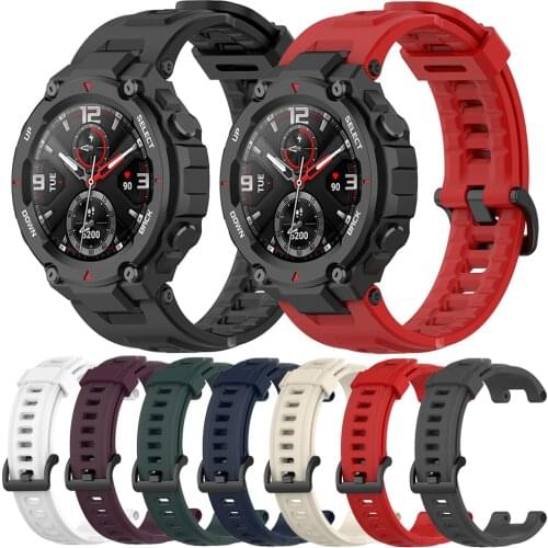 Soft Silicone Bands For Huami Amazfit T-Rex A1918 Smart Bracelet Strap Correa For Amazfit T-Rex A1918 Watch Replacement