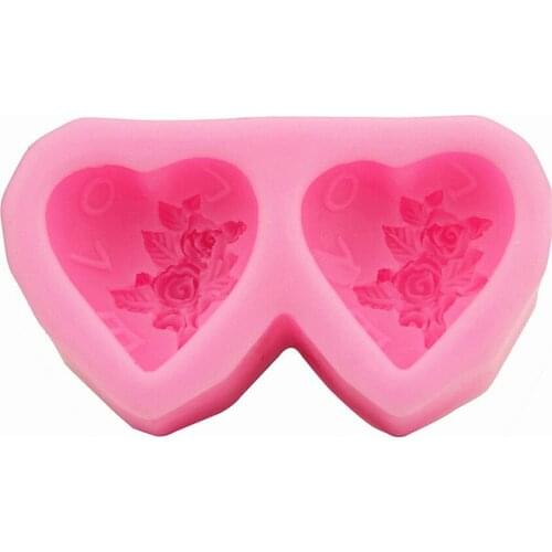 DIY Sugar craft Cake Vintage Double love Silicone Mold Fondant Mold Cake decorating Tools Gum paste Mold