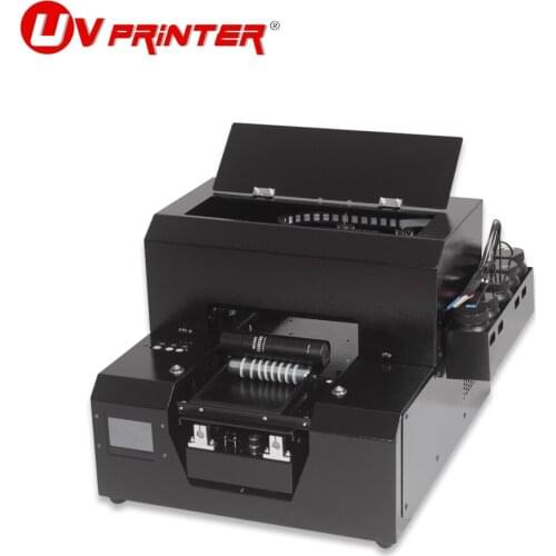 UV flat cylinder printer A4 size 6 color channel infrared height adjustment + touch panel design for silicone/leather/glass