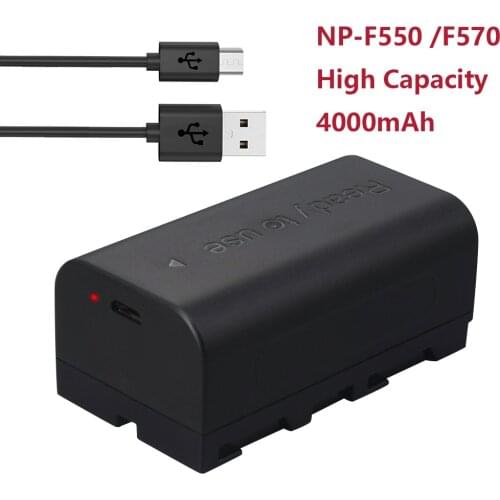 NP-F550 NP-F570 NP-F330 NP F550 Camera Battery USB Batetry for Sony NP-F330 NP-F530 NP-F570 NP-F730 NP-F750 CCD-RV100