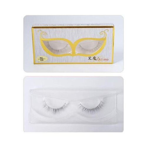 Top Eyelashes 3D Mink Lashes Natural HandMade Full Strip Lashes Transparent terrier Short Mink Lashes Style False Eyelashes -8