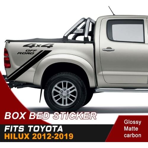 4x4 off road box bed car sticker racing graphic Vinyl pickup decal for TOYOTA HILUX 2012 2013 2014 2015 2016 2017 2018 2019