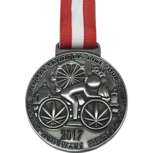 High Quality 3D Antique Medals Custom Zinc Alloy Sports Medals Wholesale and Retail Bicycle Race Medals