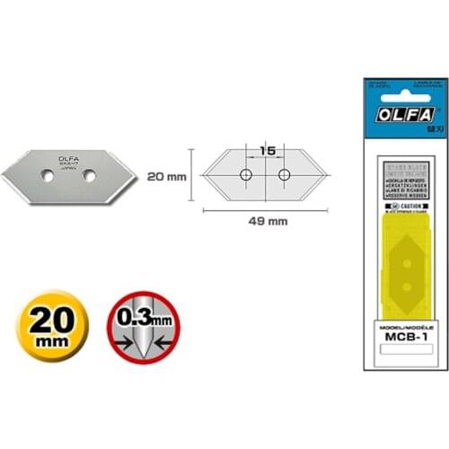 5pcs Olfa MCB-1 Replacement Blade Spare Mat Cutter Utilities Blade Cutting MC-45 Genuine