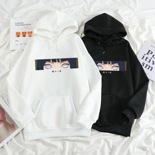 Anime Cartoon Character illustration Loose Winter Sweatshirt Long Sleeve Casual Simple Women Harajuku Lover Hooded Halloween