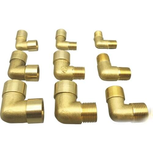 1/8" 1/4" 3/8" BSP Female Male 90 Degree Elbow Angle Brass Coupling Coupler Connector Water Gas Oil