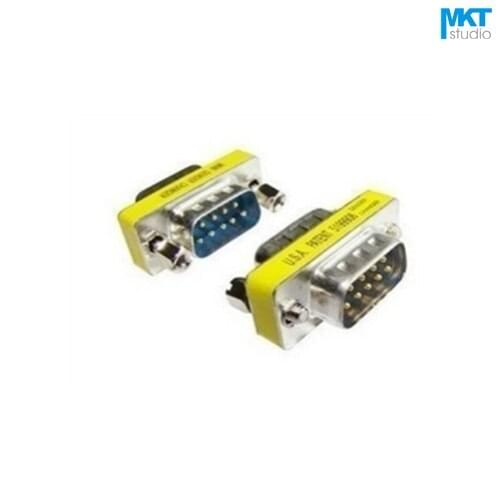 10Pc 9 Pins D-Sub DB9 RS232 VGA Male to Male Connector Adapter Extender Plug