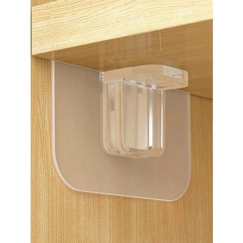 10pc ardrobe Divider Holders Closet Separator Shelf Sticky Hooks ABS Material Durable And Long Service Life Strong Load Capacity