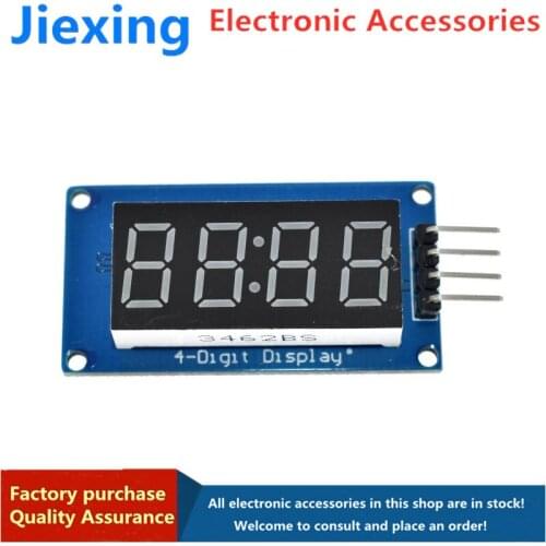 4-digit digital tube display module LED brightness adjustable with clock point TM1637 compatible with Arduino