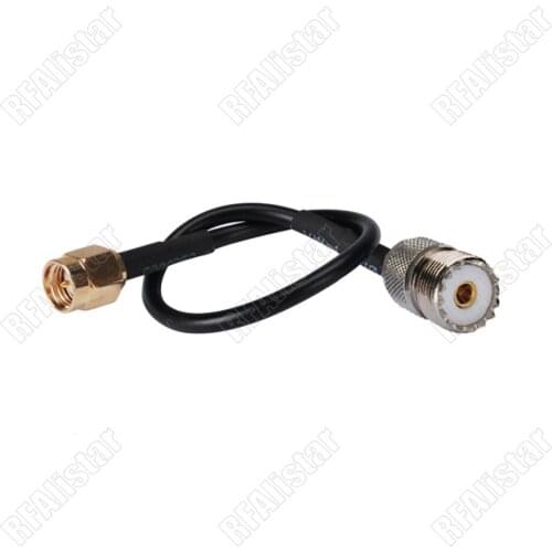50 Pieces UHF Female SO239 to SMA Male Plug RF Pigtail Coaxial Cable RG174 For Ham Radio Wifi 15cm/30cm/50cm/1M/2M Or Custom