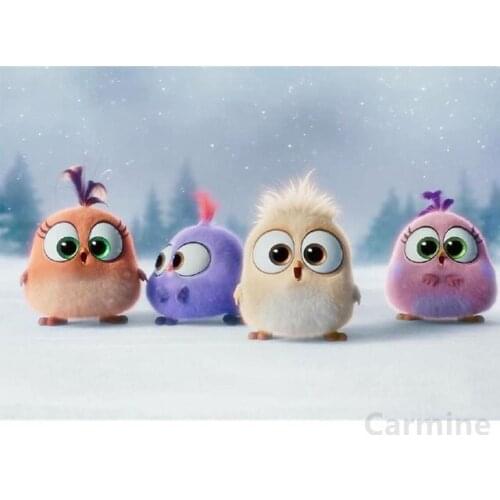 5D Diamond Painting Birds West Bamboo Childrens Room Decoration Cartoon Picture Cross Stitch Embroidery Full Round&Square Drill