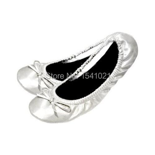 Free Shipping! Very comfortable party favor roll up ballerina shoes for wedding celebrate