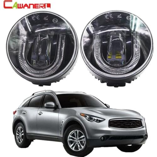 Cawanerl 2 X Car Accessories LED Fog Light DRL Daytime Running Lamp 12V For Infiniti FX35 3.5L V6 2006-2012