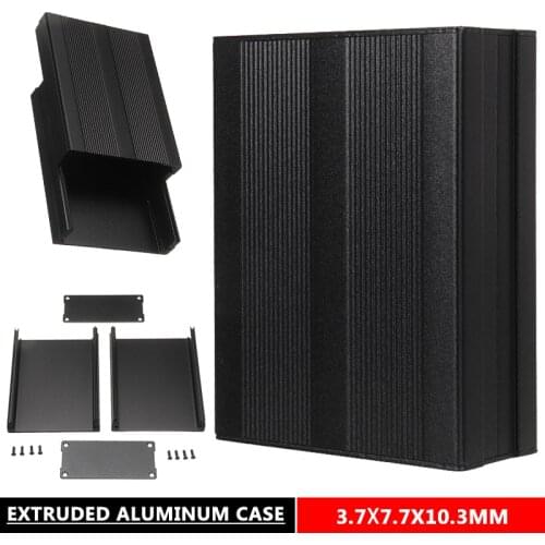 Black 100*76*35mm Aluminum Enclosure PCB Instrument Box Mayitr Enclosure Electronic Project Case