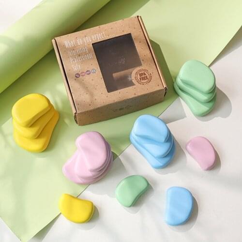 Baby Wooden Toy Colorful Stone Jenga Building Block Creative Nordic Style Educational Toy Rainbow Stone Children Wooden Toy