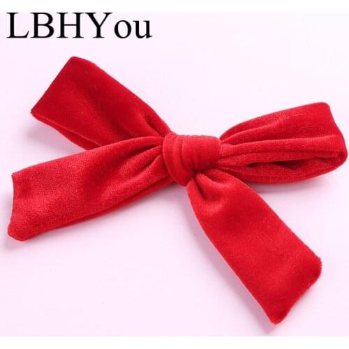 5inches Handmade Big Bows Baby Hairpins,Cute Velvet Knotbow Hair Clips For Girls,Adult School Girls Hairbands Hair Accessories