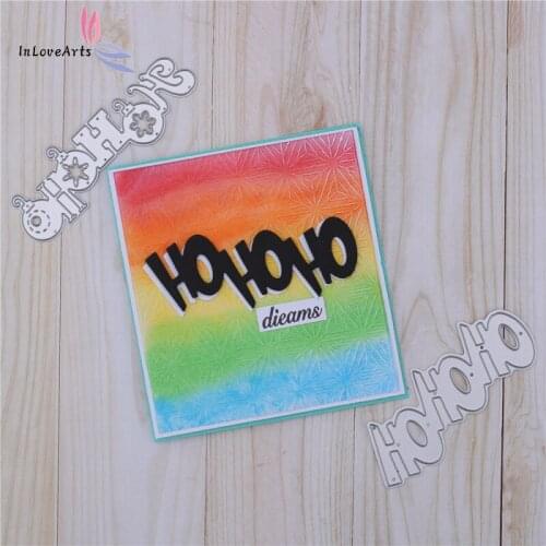 InLoveArts Ho Letter Metal Cutting Dies Scrapbooking Festive Decorative Embossing Making Cards Crafts Stencils Word Knife Mould