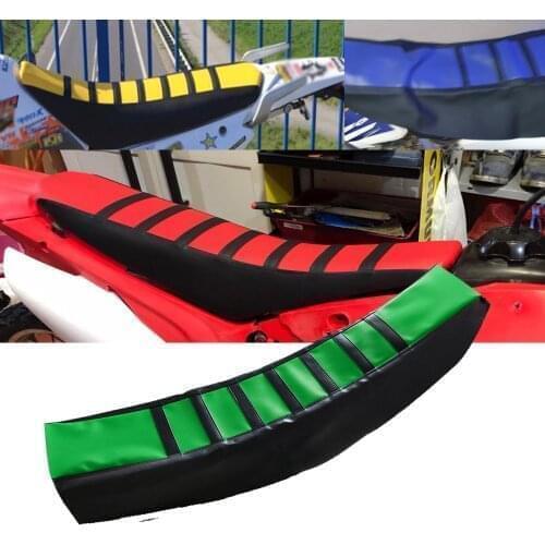 Motorcycle Leather Striped Seat Cover For Kawasaki KX KLX KFX KDX 65 80 85 125 250 250 450 450 150 F/R/S dirt bike seat cover