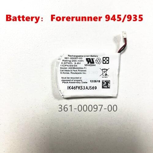 Li-ion Battery 3.8V 0.97Wh 255mAh 361-00097-00 for Garmin Forerunner 945 /Forerunner 935 Replacement parts