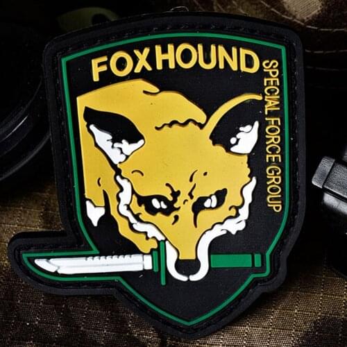 Metal Gear Solid Foxhound Emblem Patch Fox Hound Uniform Patch Badge Militaria Fox Hound Special Force Group Patches