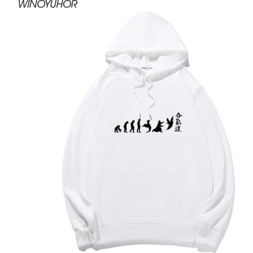Evolution Aikido Hoodies Men 2020 New Summer Fashion Sweatshirts Casual Long Sleeve Cotton Tops Japanese Martial Art Pullovers