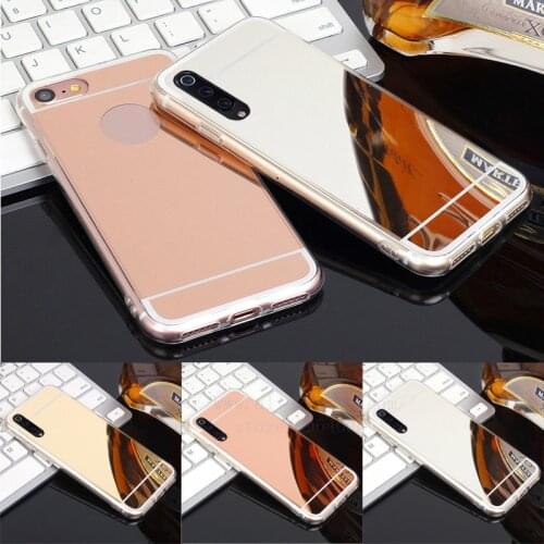 TRISEOLY Soft TPU Case For Samsung A50 Case Rose Gold Mirror Phone Cover For Samsung Galaxy A50 A 50 GalaxyA50 SM-A505F A505