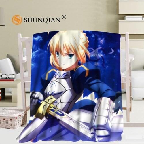 Custom big size Saber (Fate stay night) Blankets for beds warm winter sleeping sofa blanket 56x80inch 50X60inch 40X50inch