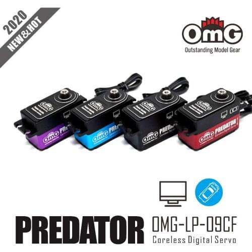OMG Metal Case High Speed Coreless Digital servo for 1/10 Electric RC Drift Cars, On-Roads Cars OMG-LP-09CF