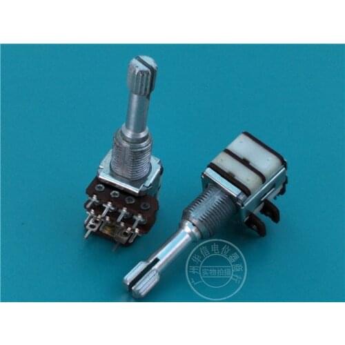 Original new 100% 128G double tap switch potentiometer B50K axis length 30MM flower 10pin