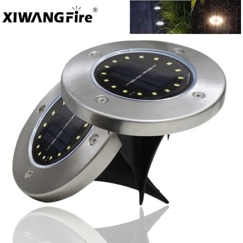 Solar Underground Light 8LED Multi-color Optional Stainless Steel Outdoor New Lawn Light Garden Garden Rainproof Floor Light