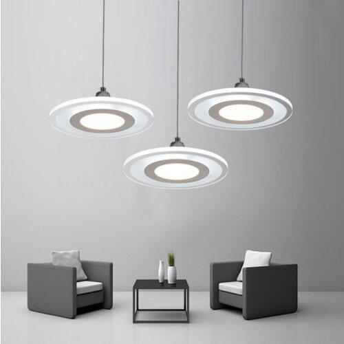 Simple ultra-thin donuts acrylic led restaurant chandelier living room decoration bedroom study childrens lamps led lighting