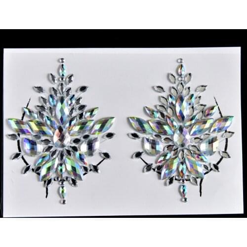 Crystal Bra Stickers Invisible Self Adhesive Silicone Breast Chest Nipple Cover Bra Pad Petal Mat Stickers Accessories Hot