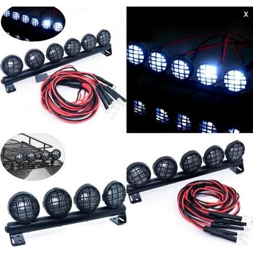 RCTOYFUN RC LED Spotlights Upgrade Appearance For 1/10 RC Cralwer Car Traxxas TRX4 Defender Mustang RC4WD D110 D90 Axial Scx10