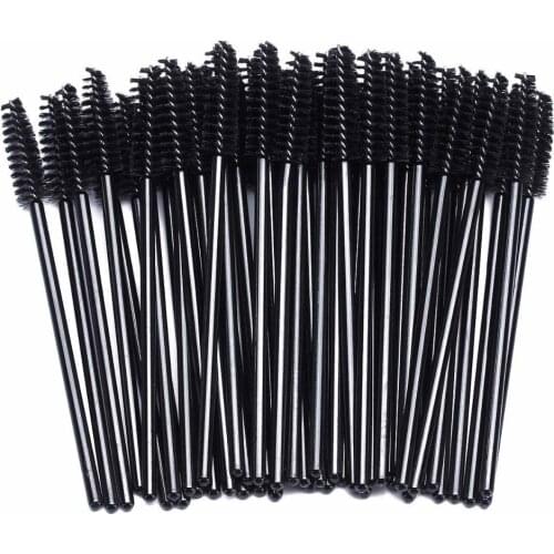 2000pcs/lot Black Eyelash Brush Disposable Eyebrow Comb Mascara Wands Eye Lashes Extension Applicator Spoolers famale Makeup