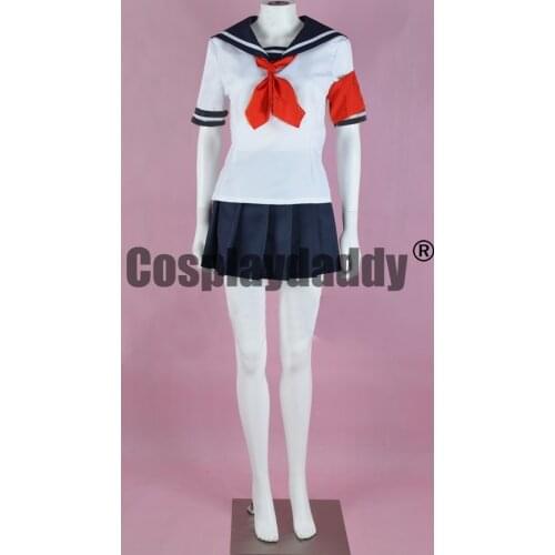 Yandere Simulator Oka Ruto Akademi High School Uniform Dress Cosplay Costume F006