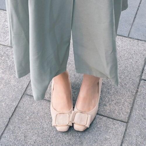 Fashion Elegant Square Toe Heels Women Pumps High Quality Ladies Flock Dress Shoes For Wedding Party