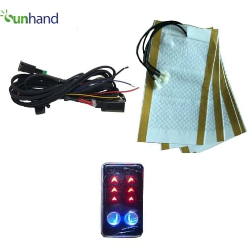 Universal LCD 3-position arrow style switch Built-in Car Heated Seat Heater Pad Seat Warmer Covers Kit Carbon Fiber