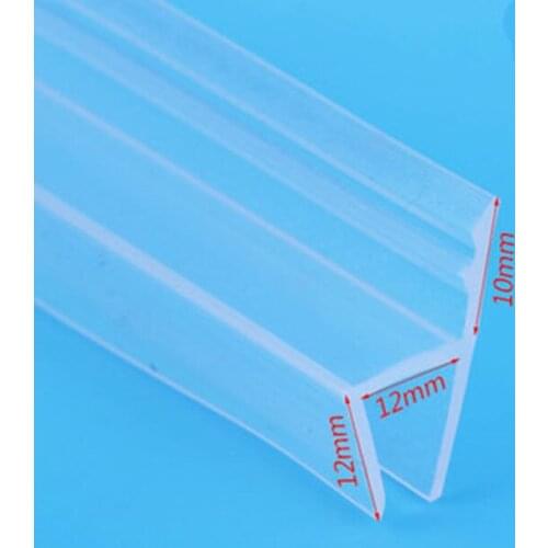 5 M/lot h shape silicone rubber shower room door window glass seal strip weatherstrip for 6/8/10/12mm glass