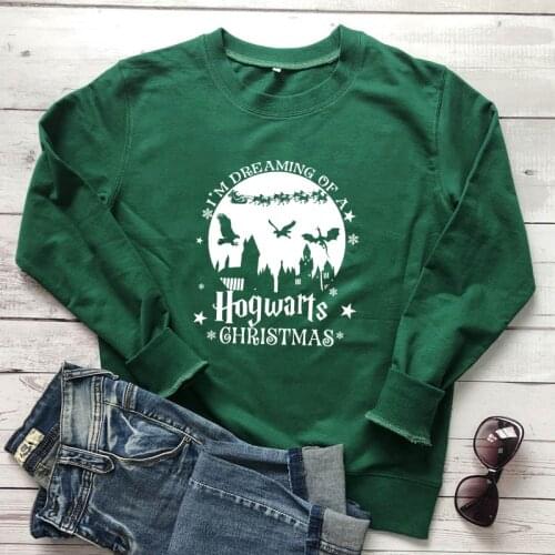 I'm Dreaming Of A Christmas Sweatshirt Funny Women Graphic Holiday Pullovers Winter Long Sleeve Jumper Party Gift Sweatshirts