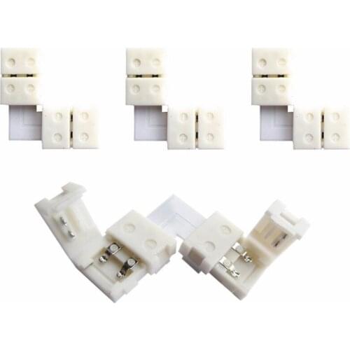 1 pcs 8mm 2pin PCB board connector For 3528 single color LED strip LEEDSUN