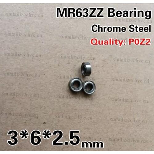 [CMMR63ZZ-P2]Free Shipping 10pcs high quality chrome steel micro ball bearing MR63ZZ L-630ZZ 3*6*2.5