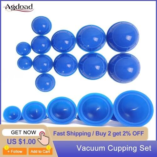 Chinese Vacuum Suction Cupping Set 6pcs Cups Plastic Pump Cupping Therapy Equipment Body Massager Health Care