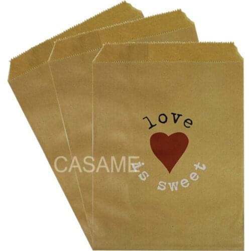 13x18cm Treat Craft Paper Popcorn Bags Food Safe cake candy bag Party Favor Paper bags Best Gift Bag wedding party decoration